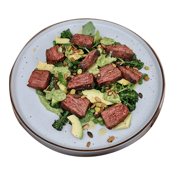 Redefine Beef Flank, Green Goddess Salat